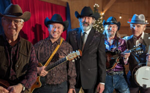 John Tench on the set of A Bluegrass Christmas